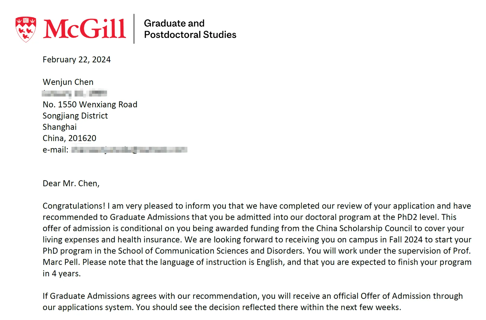 My PhD Offer Arrived!